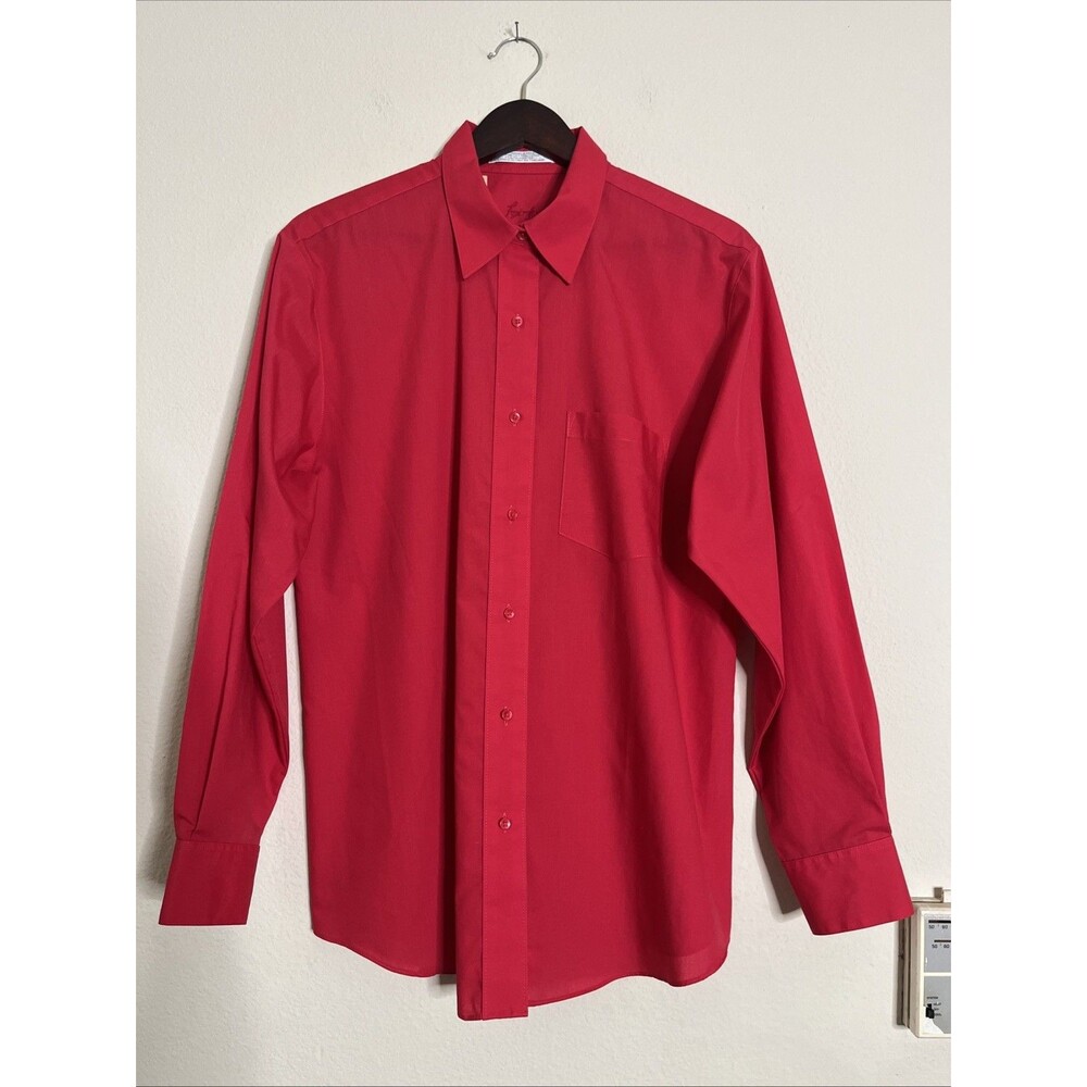 Foxcroft Long Sleeve Pink Cotton Blend Button Up Wrinkle Free Shirt SZ 12